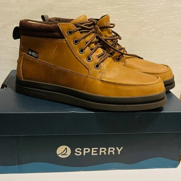 Sperry NWT Men's Wheat/Tan Leather Chukka Boots - Picture 5 of 13